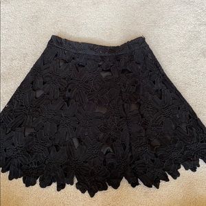 Soprano brand black lace detail skirt